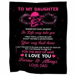Smlboo To My Daughter From Love Dad Graphic Design Printed Soft Throw Cozy Fleece Blanket Baby Size 30X40 Inch