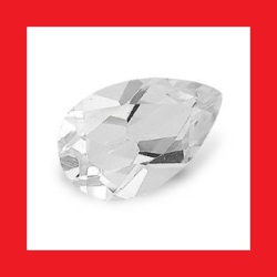 Topaz - Top White Pear Facet - 0.490cts