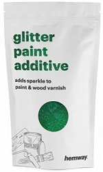 Hemway Emerald Green Glitter Paint Additive Crystals 100G 3.5OZ For Acrylic Latex Emulsion Paint - Interior Exterior Wall Ceiling Wood Varnish Dead Flat