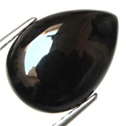 Gemstones - Black Spinel - 4.70ct - Natural And Untreated - Cabochon Cut - Pear Shape