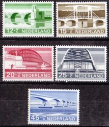 Netherlands 1968 Dutch Bridges Unmounted Mint Complete Set