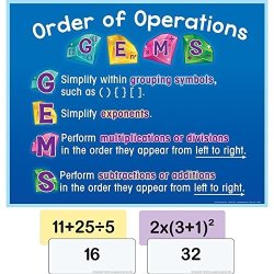 Order Of Operations G.e.m.s. Poster And Flash Cards Kit
