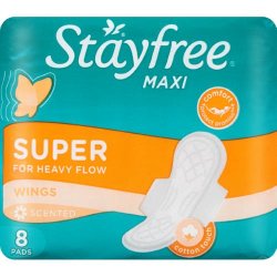 Stayfree Sanitary Pads Maxi Super Thick Wings Scented Pack Of 8