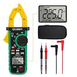 LIUMY Digital Clamp Meter Auto-ranging Ac dc Clamp Multimeter With Ncv Work Light Memory Peak Non- Contact Voltages Frequency Resistance Capacitance Connections Diodes And Temperature