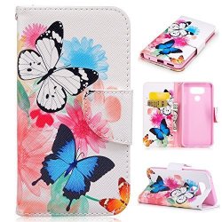 LG G6 Case Mellonlu Premium Pu Leather Flip Fold Wallet Stand Protective Case Cover For LG G6