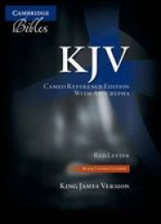 KJV Cameo Reference Edition with Apocrypha KJ455:XRA Black Calfskin Leather Leather fine binding