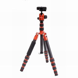 Pro.j Professional Aluminium Travel Tripod 8KG-LOAD RED-45634RD