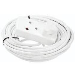 Alphacell 5M White Extension Cord 10A