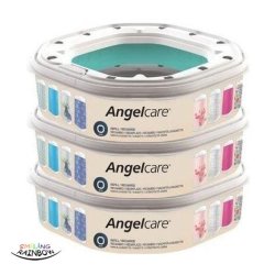Angelcare Dress Up Nappy Bin Refill Octagon 3 Pack