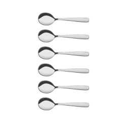 6 Piece Soup Spoon Set Essential Range Stainless Steel