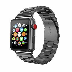 Ucoffee Compatible Apple Watch Band 42MM 44MM Iwatch Band Solid Stainless Steel Metal Apple Watch Strap Iwatch Watchband With Durable Folding Clasp For Apple Watch