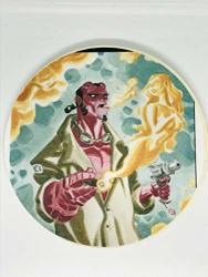 Hellboy Coaster - Handmade With Recycled Comics