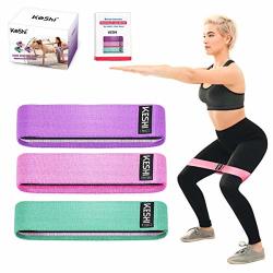 Keshi Fabric Resistance Band 3 Stretch Resistance Booty Bands For Legs And Butt Non Slip Exercise Loops Activate Glutes And Thigh