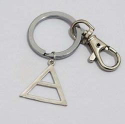To Mars Keychain - 30 Seconds To Mars Keychain Jewelry Silver - 30 Seconds To Mars Charm Keychain War Triad Silver Triangle