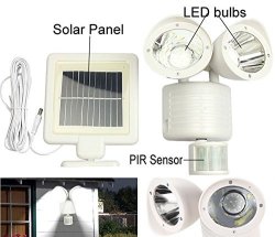 22 Smd LED Outdoor Security Floodlight With Light Sensor And Solar Charger Motion Activated