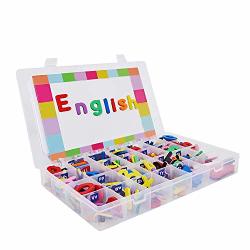 Lbze 238PCS Magnetic Letters Kit With Double-side Magnet Board Foam Magnetic Eva Alphabet Letters With Box