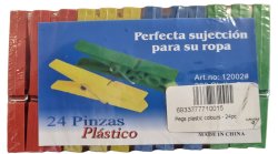 Pegs Plastic Colours - 24PC