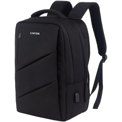Canyon BPE-5 Urban USB 15.6 Backpack- Black