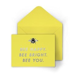 Cakewalk 4334 Marketplace: Bee Happy Greeting Card Yellow