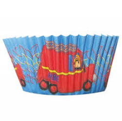 25 Cupcake Holders Wrappers Fireman