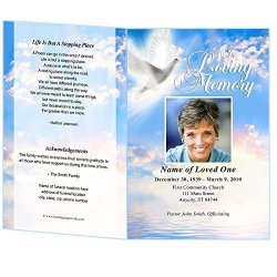 Funeral Program Site Peace Funeral Program Template Edits In Microsoft Word Publisher Apple Pages