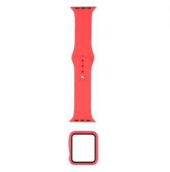 Hard Case Screen Protector And Silicone Strap Compatible With Apple Iwatch - 40MM - Red