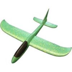 Glider Throw Foam Airplane Large Throwing Foam Plane - Green