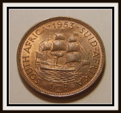 1953 Half Penny- Exellent
