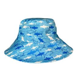 Boys Blue Sharks Bucket Sun Hats