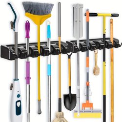 1PC Versatile Magic Mop Rack Broom Rack Mop Clip Hanging Hook Bathroom Hook Broom Storage Rack Multiple Colors And Multiple Hooks