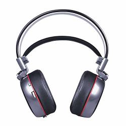 Modenny N43 Stereo Gaming Headset 7.1 Virtual Surround Bass Gaming Earphone Headphone With MIC LED Light For Computer PC Gamer Color : Gray
