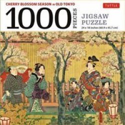 Cherry Blossom Season In Old Tokyo Jigsaw Puzzle 1 000 Piece - Woodblock Print By Utagawa Kunisada Finished Size 24 In X 18 In Game