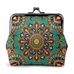 Mandela Multicolor Printed MINI Coin Purse Pu Leather Wallet Clutch Bag With Kiss Lock Clasp
