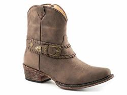 Roper Womens Vintage Brown Faux Leather Nelly Cowboy Boots 8.5