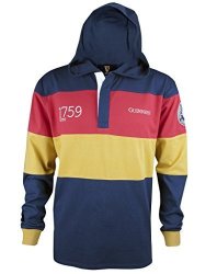 Guinness Navy Panelled Hooded Rugby Jersey Navy Red Yellow Large