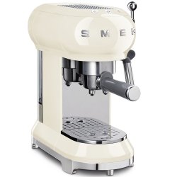 Smeg 50'S Style Vintage Cream Retro Espresso Coffee Machine - ECF01CRSA