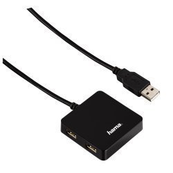 Hama 4-Port Bus Powered USB 2.0 Hub in Black