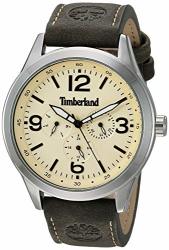 Timberland Men's 15906JYS07 Sandsfield Multifunction Dark Olive silver cream Watch