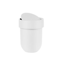 Umbra Touch Waste Can With Lid White