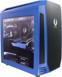 BitFenix.com Bitfenix Aegis Windowed Micro-tower Chassis With Programmable Icon Display Blue No Psu
