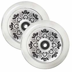 Fuzion Pro Scooter Wheels 110MM Hollow Core Stunt Scooter Sig Wheels With Abec - 9 Bearings Pair Hollowcore Leo Spencer