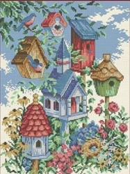 Cross Stitch Kit- Bird Homes