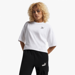 Puma Women&apos S Classics White Oversized T-Shirt