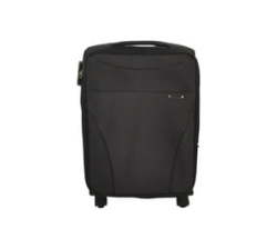Smte- Quality Trolley 1 Piece Fabric Travel Spinner Suitcase Set -black 65 Cm