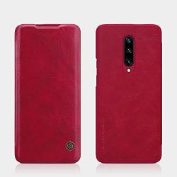 Oneplus 7 Pro Case Oneplus 7 Pro Synthetic Leather Case Opdenk- Nillkin Qin Ultra Thin Card Slot Smart Case Flip Leather Case Cover For Oneplus 7 Pro Red