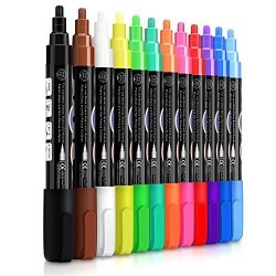 Water-based Raniaco Chalk Markers Set Of 12 Non-toxic Bullet And Chisel Tips 48 Pcs Reusable Chalkboard Labels Included