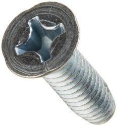 Zinc Plated Phillips Drive 1-1/2 Length Steel Thread Cutting Screw 1/4-20 Thread Size 82 Degree Flat Head Pack of 50 Type F