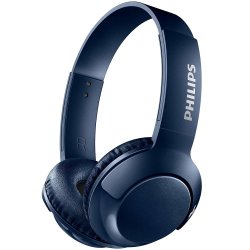 Philips SHB3075 Bass+ Wireless On-ear Headphone With MIC - Blue