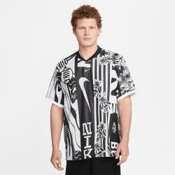 Nike Mens Dri-fit Culture Of Football All Over Print Black Soccer Jersey