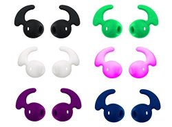 6 Pair Anti-slip Silicone Replacement Ear Tips For Galaxy S7EDGE S7 S6 Edge Samsung Level U EO-BG920 Bluetooth Earphone Sport Color Pack